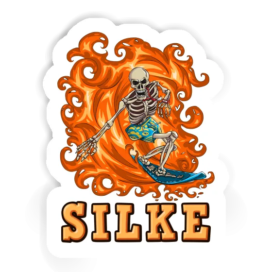 Silke Sticker Surfer Laptop Image