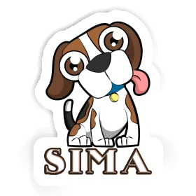 Beagle Dog Sticker Sima Image