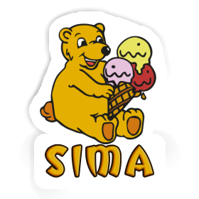 Ice Cream Bear Sticker Sima Image