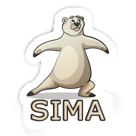 Sima Sticker Yoga Bear Image