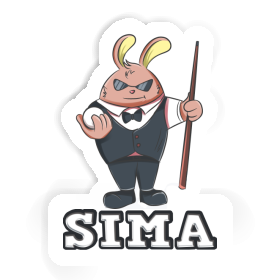 Sticker Sima Billiard Player Image