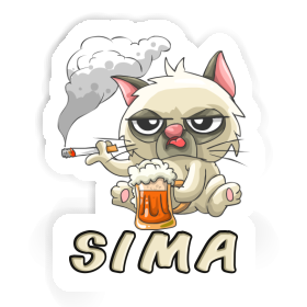 Sima Sticker Bad Cat Image