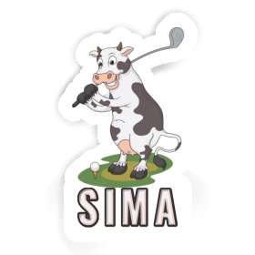 Golf Cow Sticker Sima Image