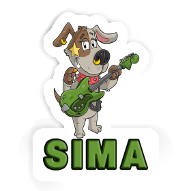 Sticker Guitarist Sima Image