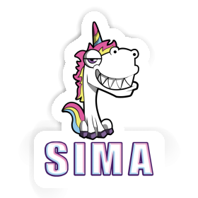 Grinning Unicorn Sticker Sima Image