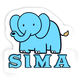 Sticker Elephant Sima Image