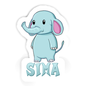 Sticker Elephant Sima Image