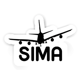 Airplane Sticker Sima Image