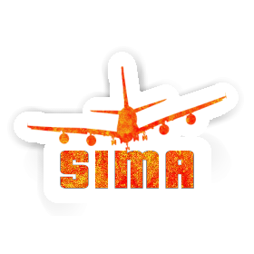 Airplane Sticker Sima Image