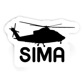 Sima Sticker Helicopter Image