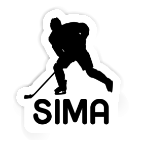 Joueur de hockey Autocollant Sima Image