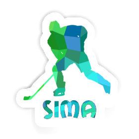 Autocollant Joueur de hockey Sima Image