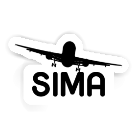 Sticker Sima Airplane Image