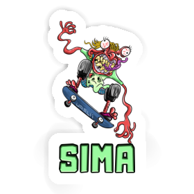 Sticker Skateboarder Sima Image