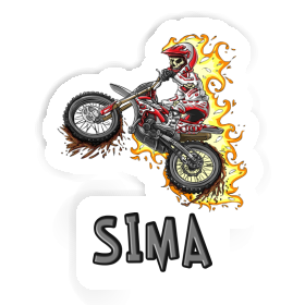 Motocross Rider Sticker Sima Image