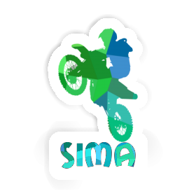 Motocross Jumper Sticker Sima Image