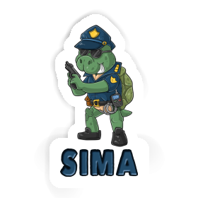 Sticker Sima Officer Image