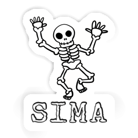 Sticker Skeleton Sima Image