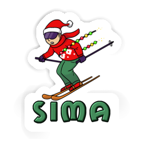 Skier Sticker Sima Image