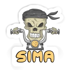 Motorcycle Rider Sticker Sima Image