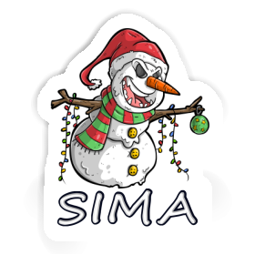 Sticker Sima Bad Snowman Image