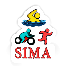 Autocollant Sima Triathlète Image