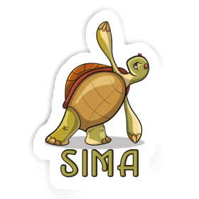 Sima Sticker Yoga Turtle Image