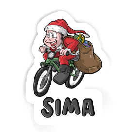 Sticker Bicycle Rider Sima Image