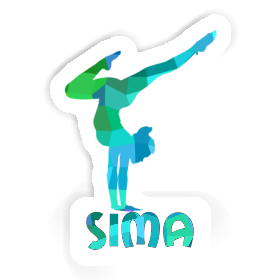 Sticker Yoga Woman Sima Image