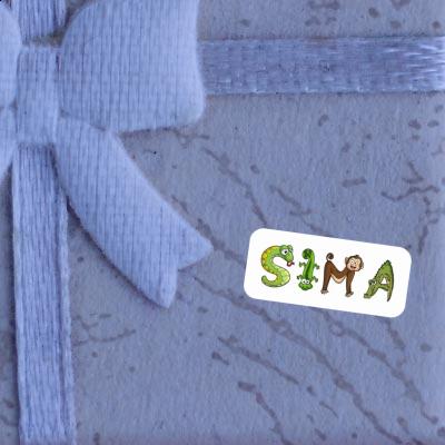 Sticker Tierschrift Sima Notebook Image