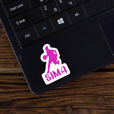 Sticker Sima Basketball Player Laptop Image