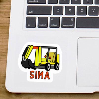 Sticker Mini-Excavator Sima Laptop Image