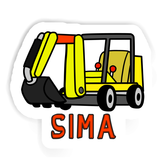 Sticker Mini-Excavator Sima Image