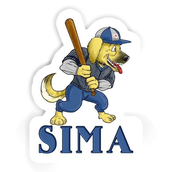 Autocollant Baseball-Chien Sima Gift package Image