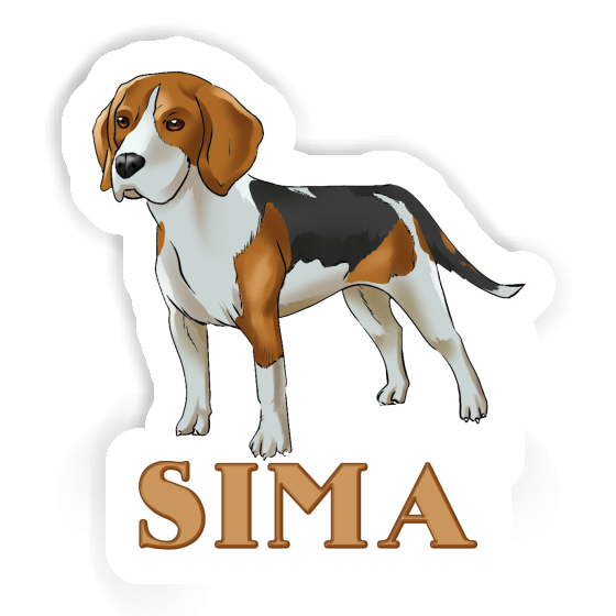 Sticker Beagle Hund Sima Gift package Image