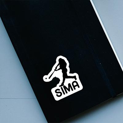 Sima Sticker Baseballspieler Image