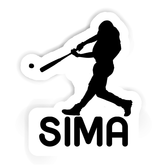 Sima Sticker Baseballspieler Notebook Image