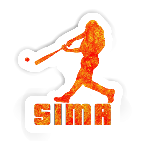 Sticker Sima Baseball Player Gift package Image