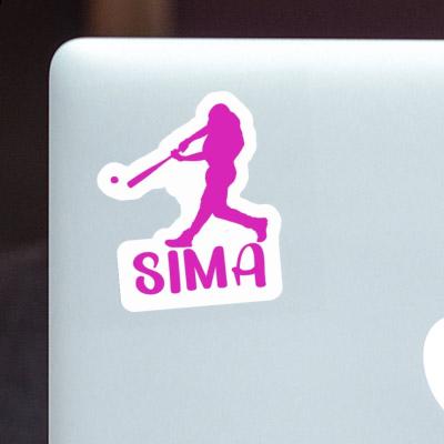 Baseball Player Sticker Sima Notebook Image