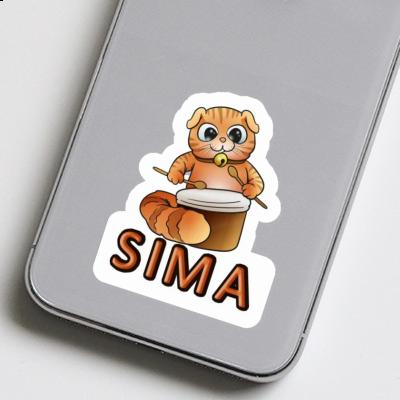 Sticker Sima Drummer Cat Gift package Image