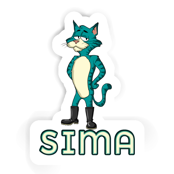 Cat Sticker Sima Laptop Image