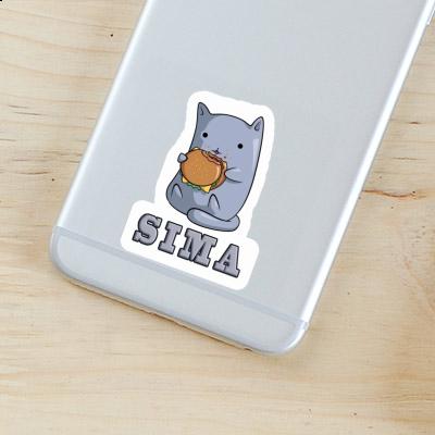 Hamburger Cat Sticker Sima Laptop Image