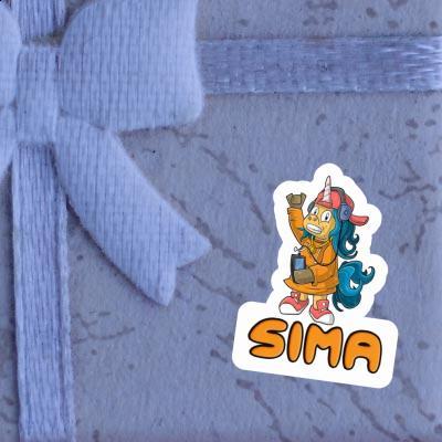 Sticker Sima Hip-Hop Unicorn Image