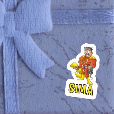 Sima Sticker Electrician Laptop Image