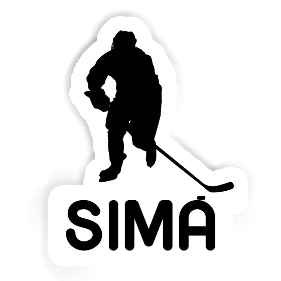 Hockey Player Sticker Sima Image