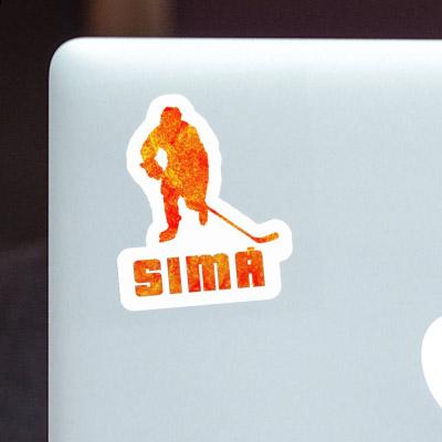 Autocollant Sima Joueur de hockey Laptop Image