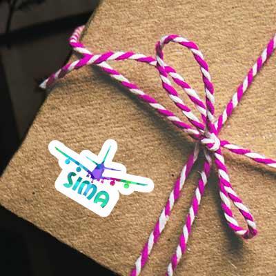 Airplane Sticker Sima Image