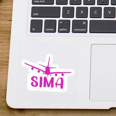 Airplane Sticker Sima Laptop Image