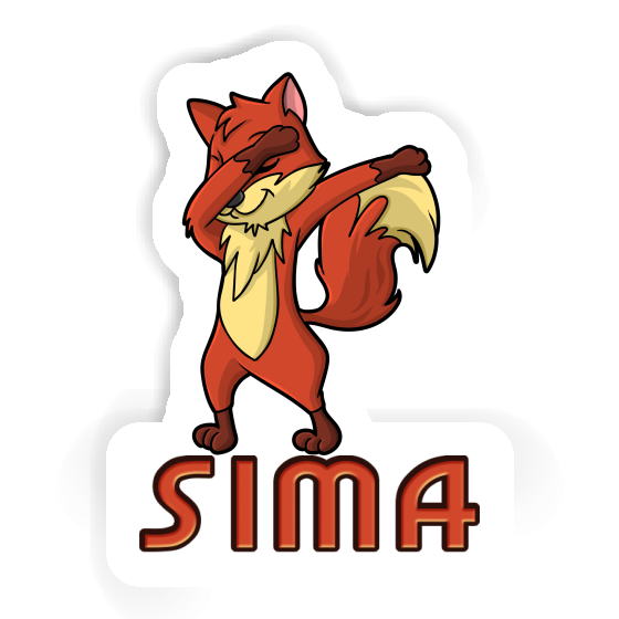 Dabbing Fox Sticker Sima Laptop Image