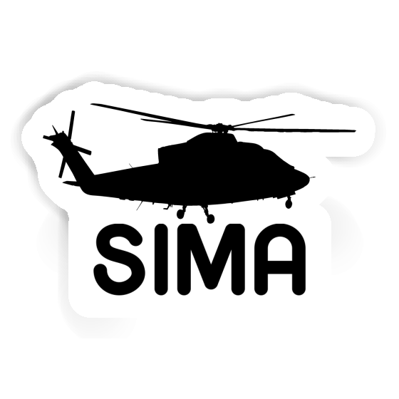 Sima Sticker Helicopter Image